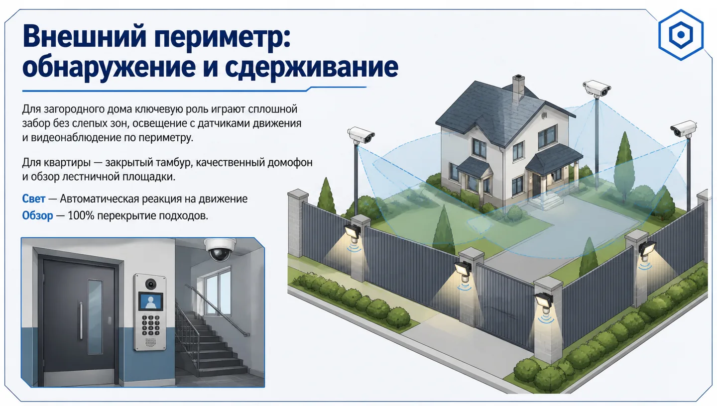 Внешний периметр: обнаружение и сдерживание