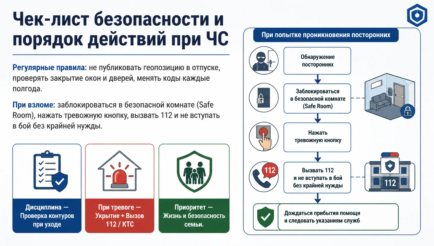 Чек-лист безопасности и порядок действий при ЧС