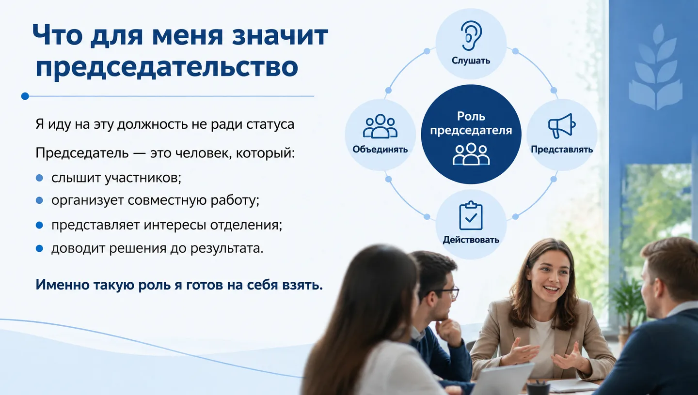 Что для меня значит председательство