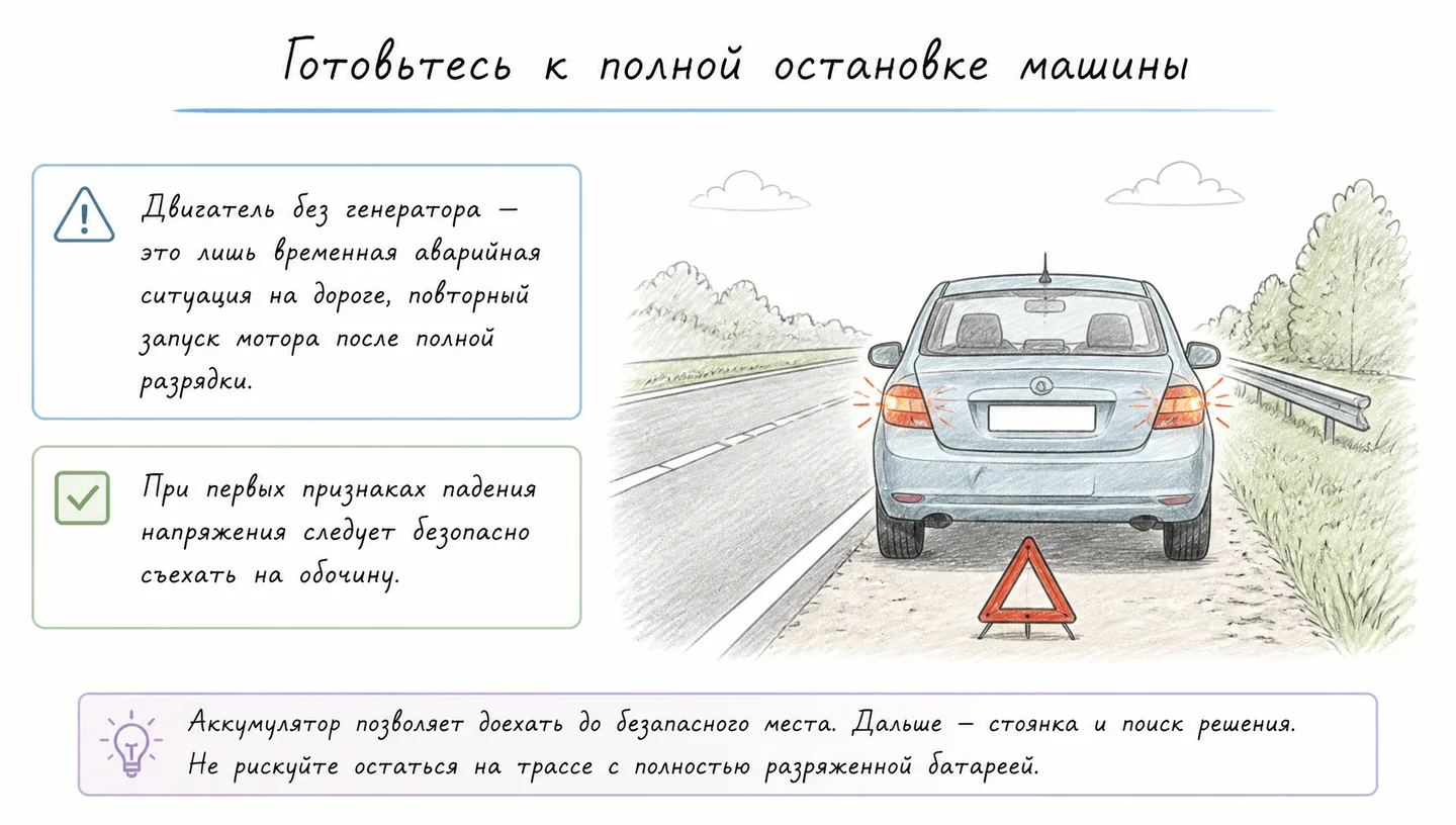 Готовьтесь к полной остановке машины