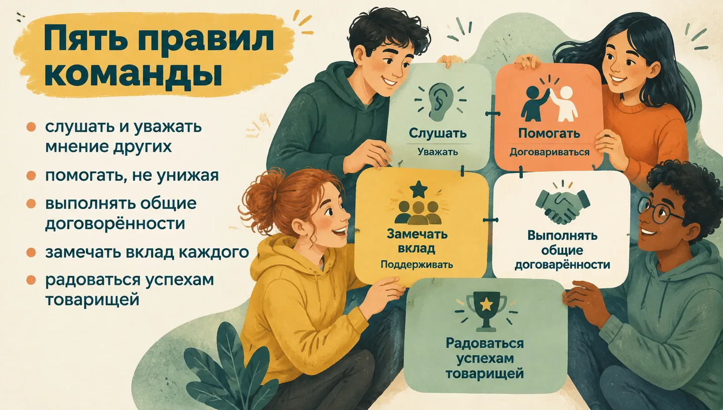 Пять правил команды