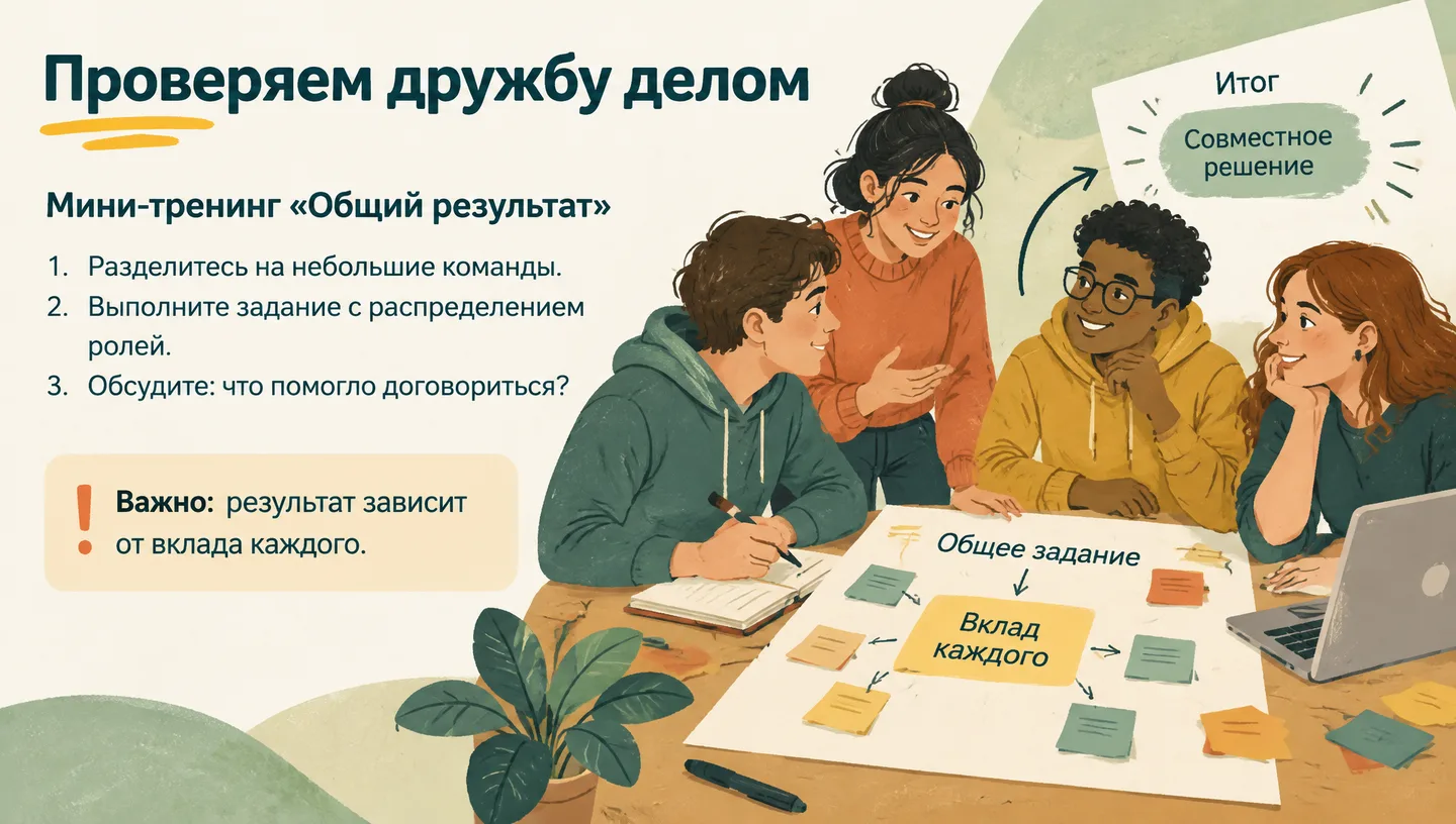 Проверяем дружбу делом