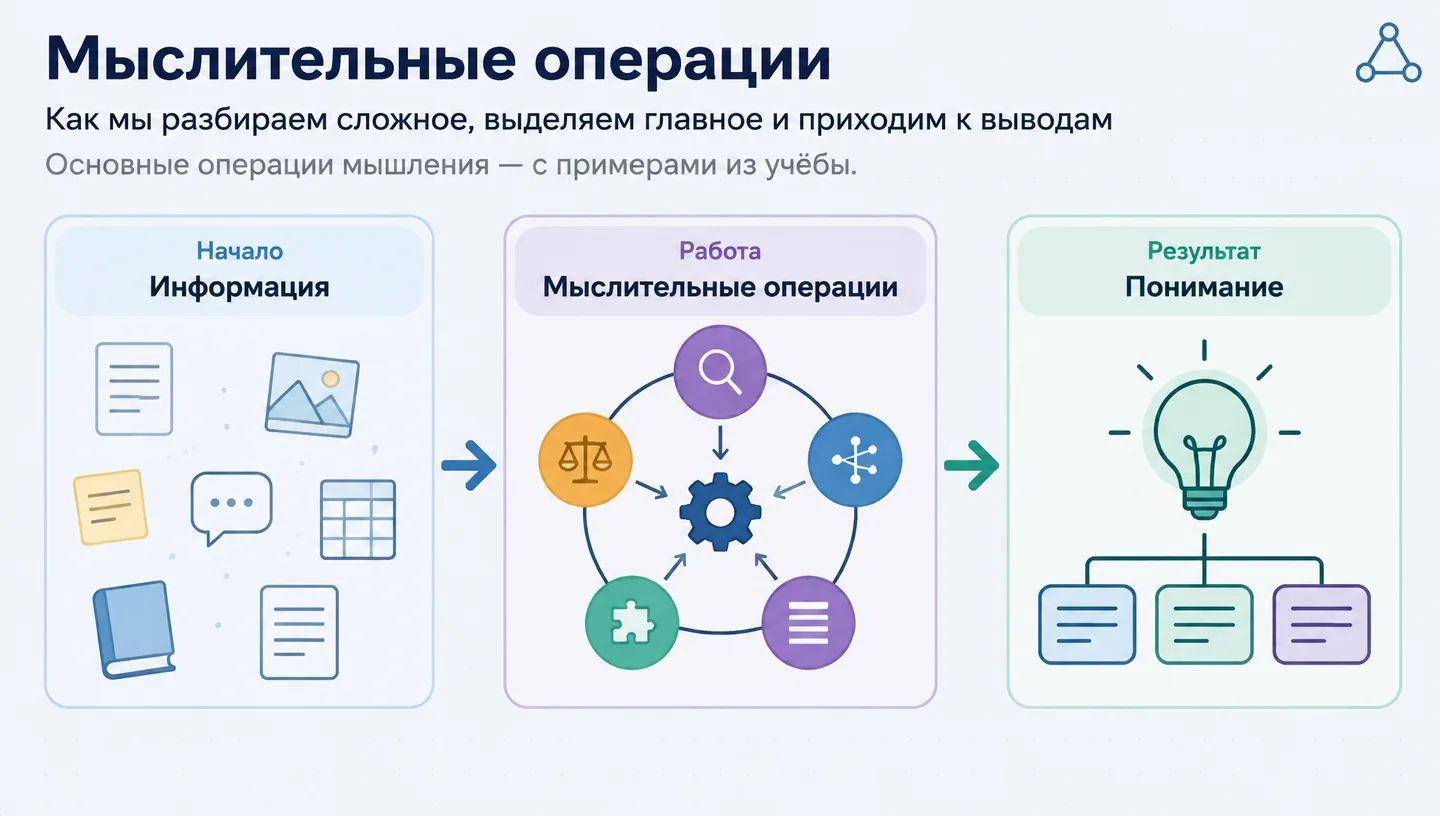 Первый слайд: Мыслительные операции