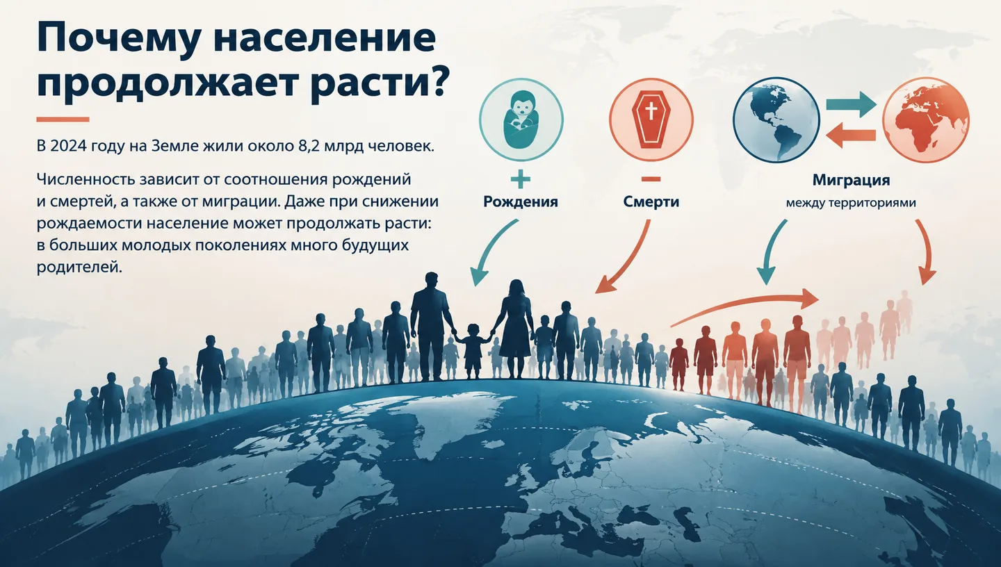 Почему население продолжает расти?