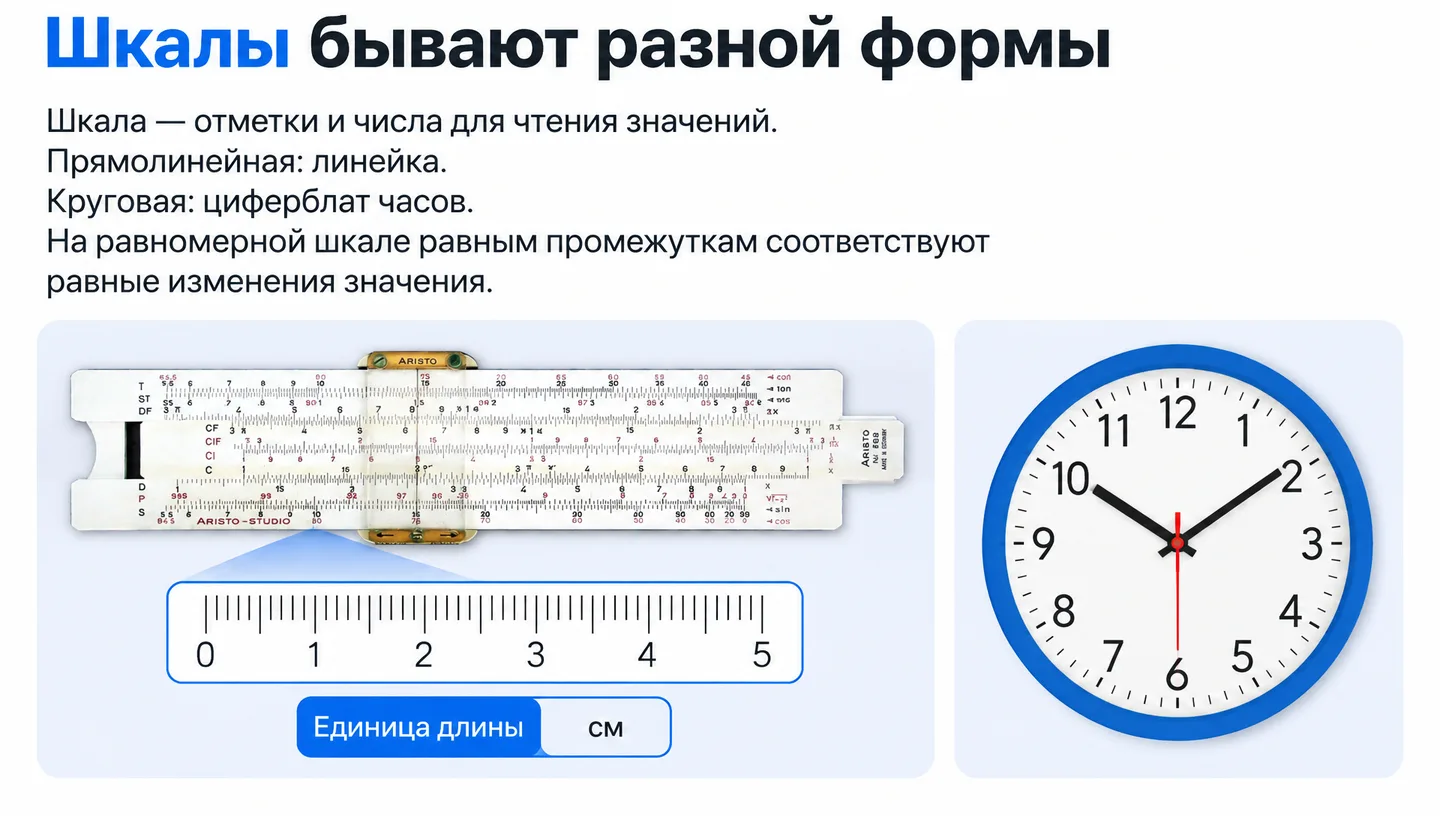 Шкалы бывают разной формы