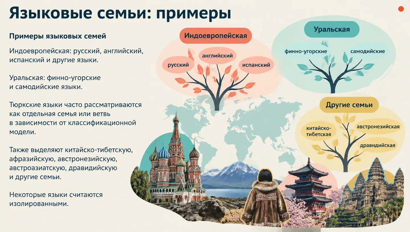 Языковые семьи: примеры
