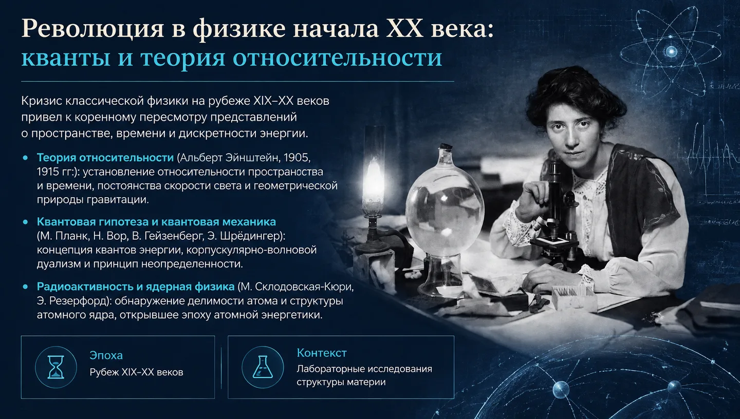 Революция в физике начала XX века: кванты и теория относительности