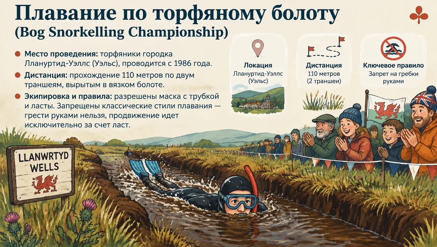 Плавание по торфяному болоту (Bog Snorkelling Championship)