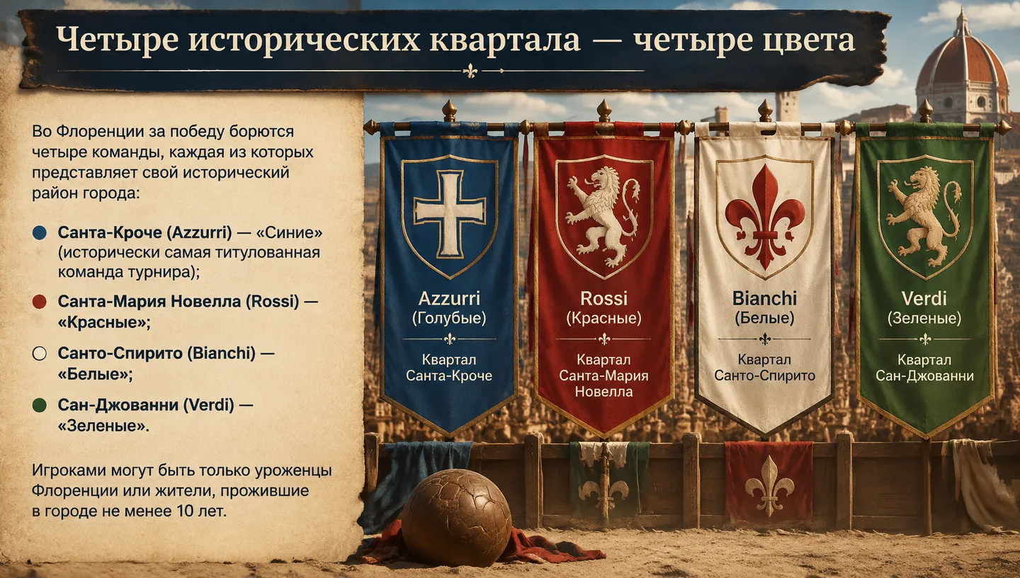 Четыре исторических квартала — четыре цвета