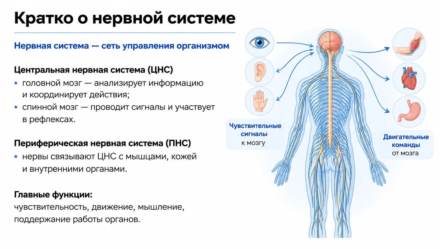 Кратко о нервной системе