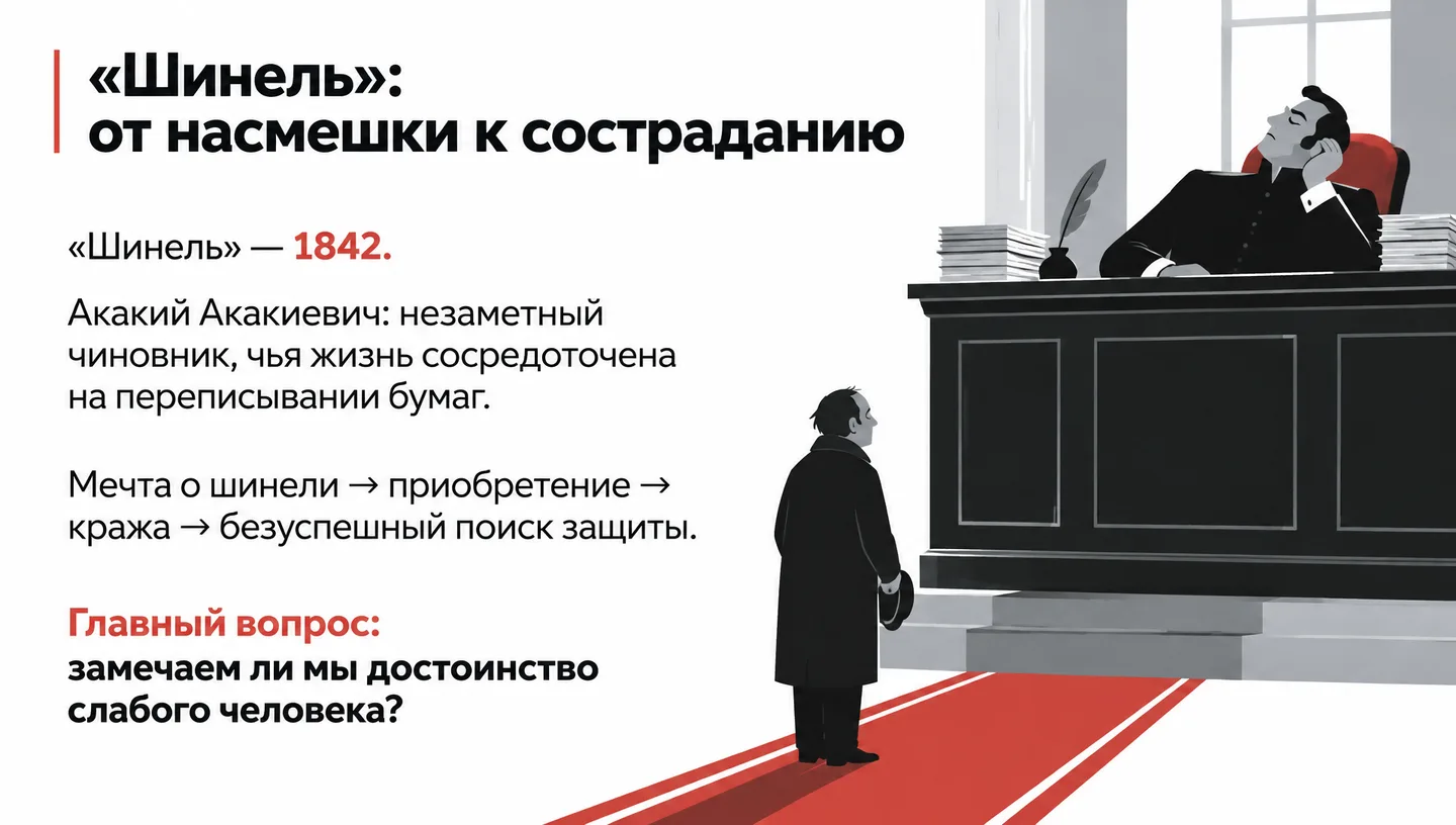 «Шинель»: от насмешки к состраданию