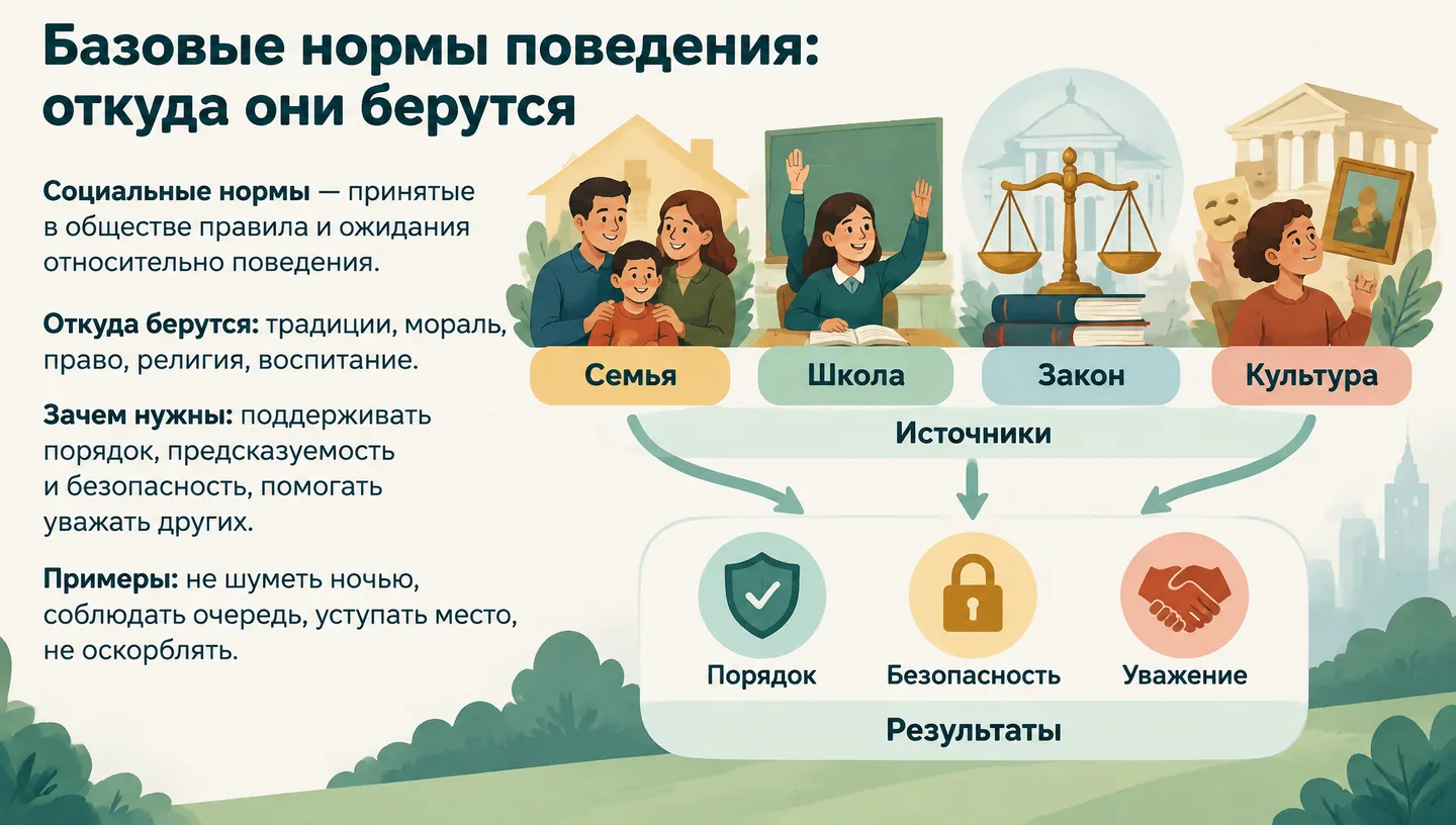 Базовые нормы поведения: откуда они берутся