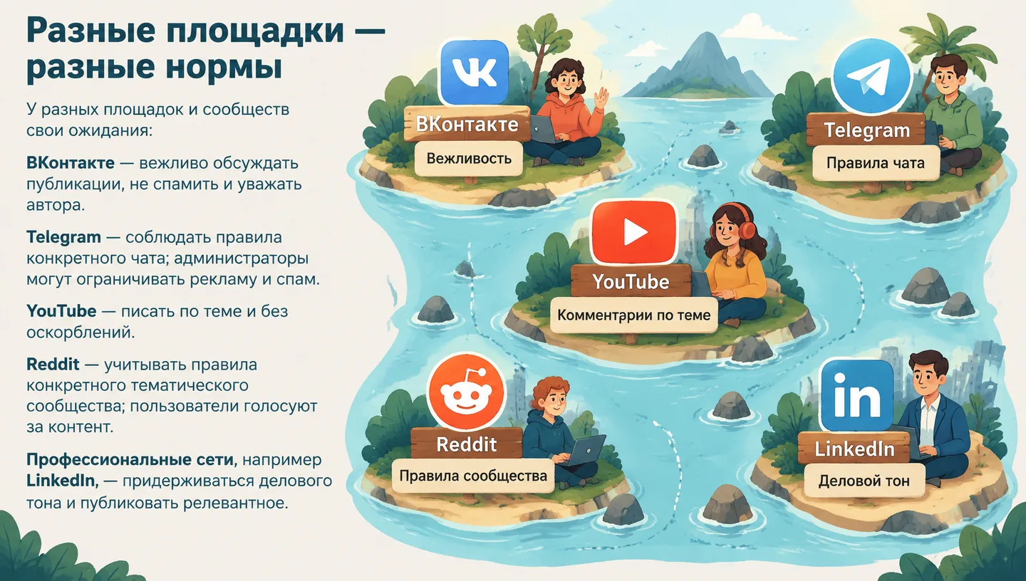 Разные площадки — разные нормы
