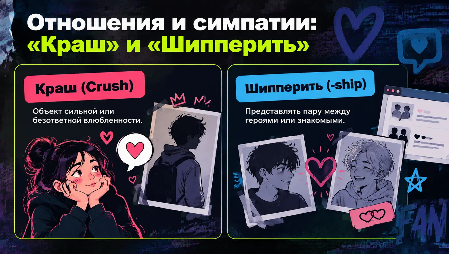 Отношения и симпатии: «Краш» и «Шипперить»