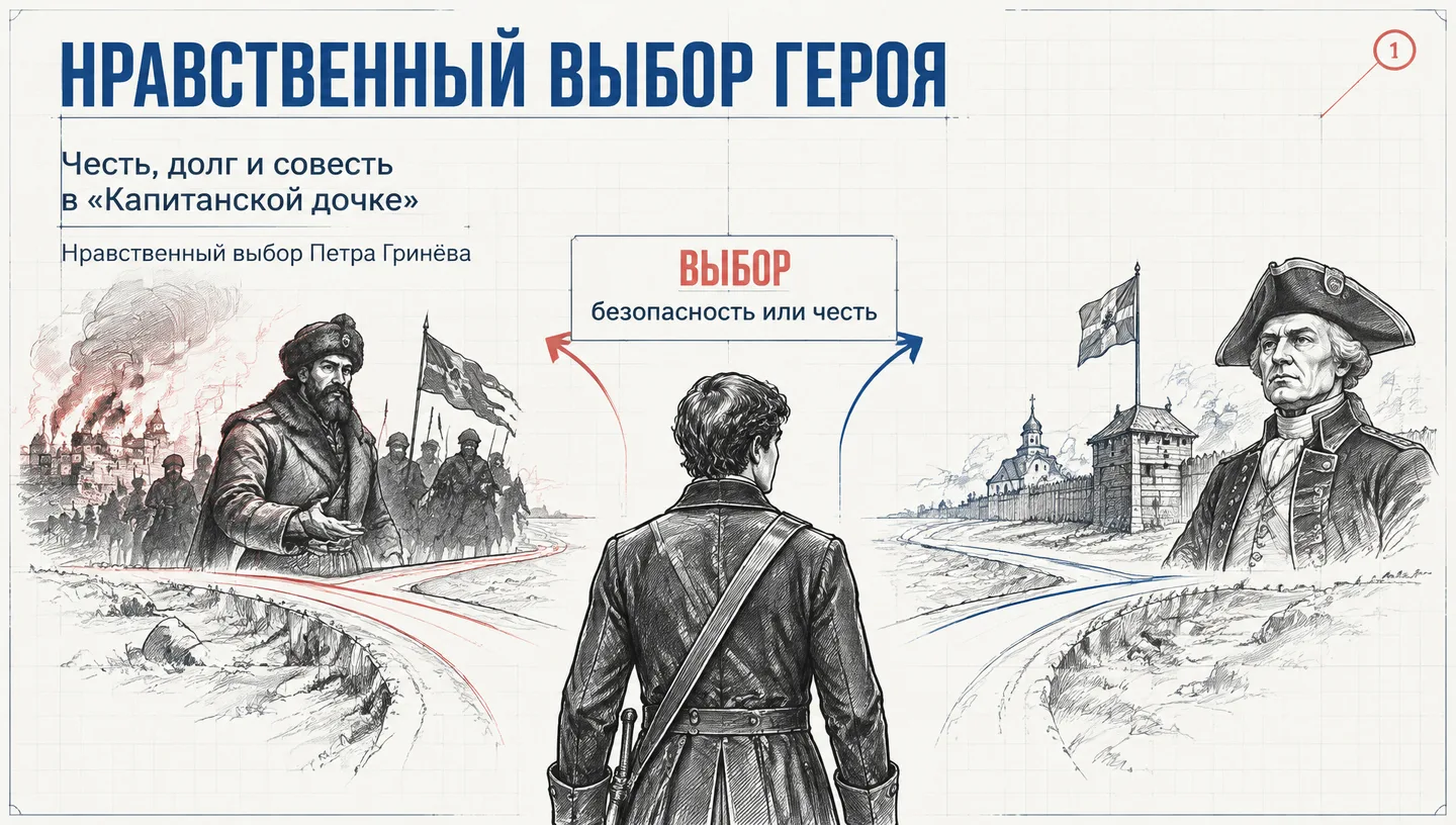 Первый слайд: Нравственный выбор героя