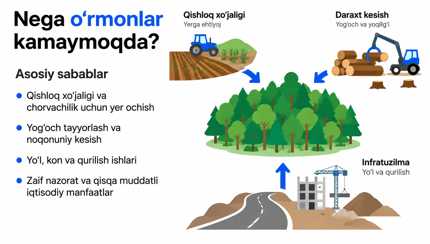 Nega o‘rmonlar kamaymoqda?