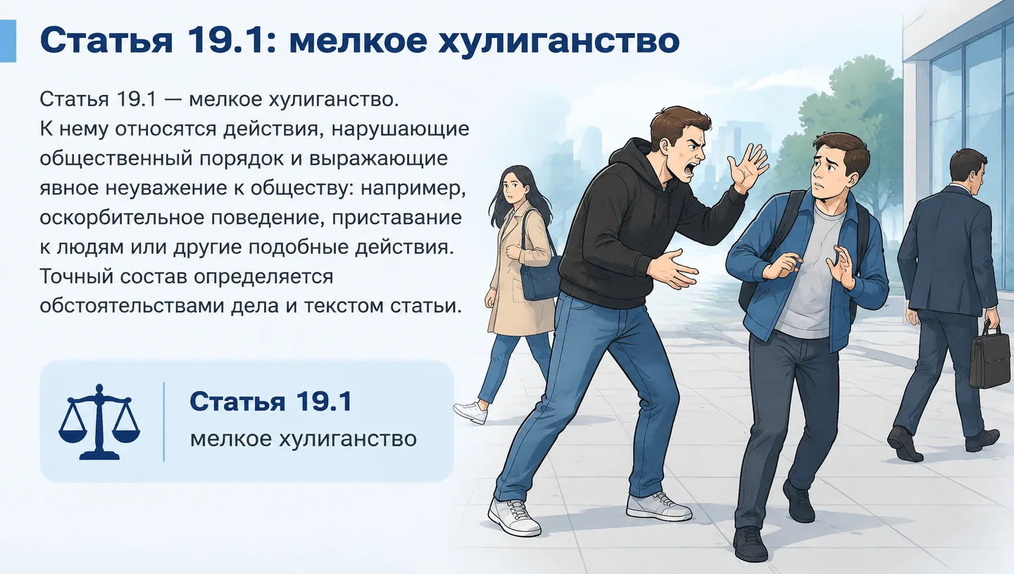 Статья 19.1: мелкое хулиганство