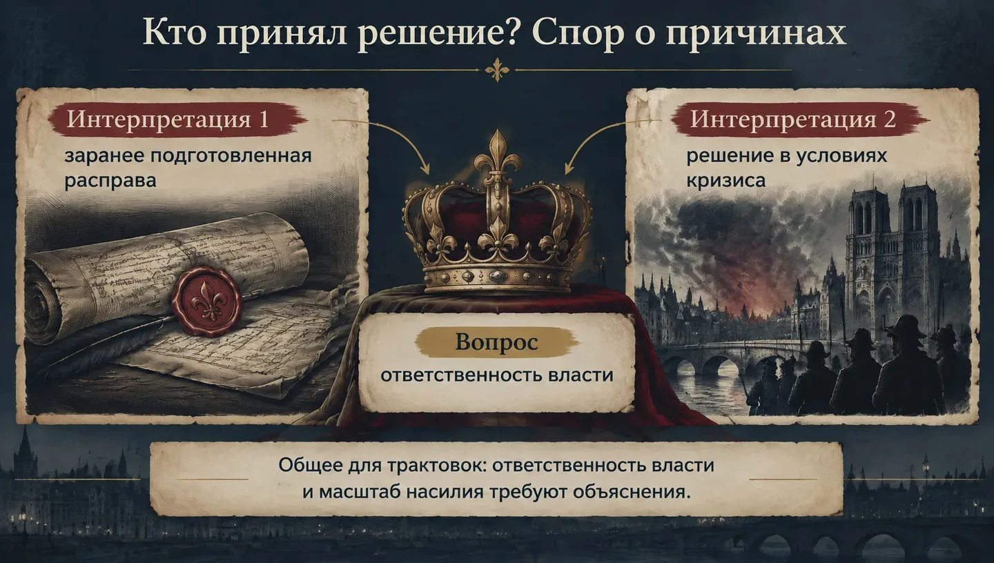 Кто принял решение? Спор о причинах