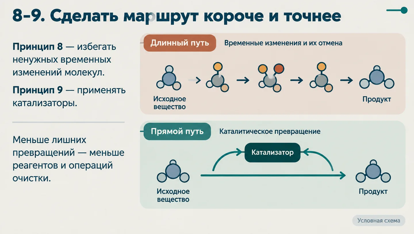 8–9. Сделать маршрут короче и точнее