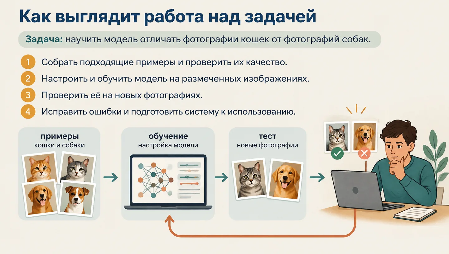 Как выглядит работа над задачей