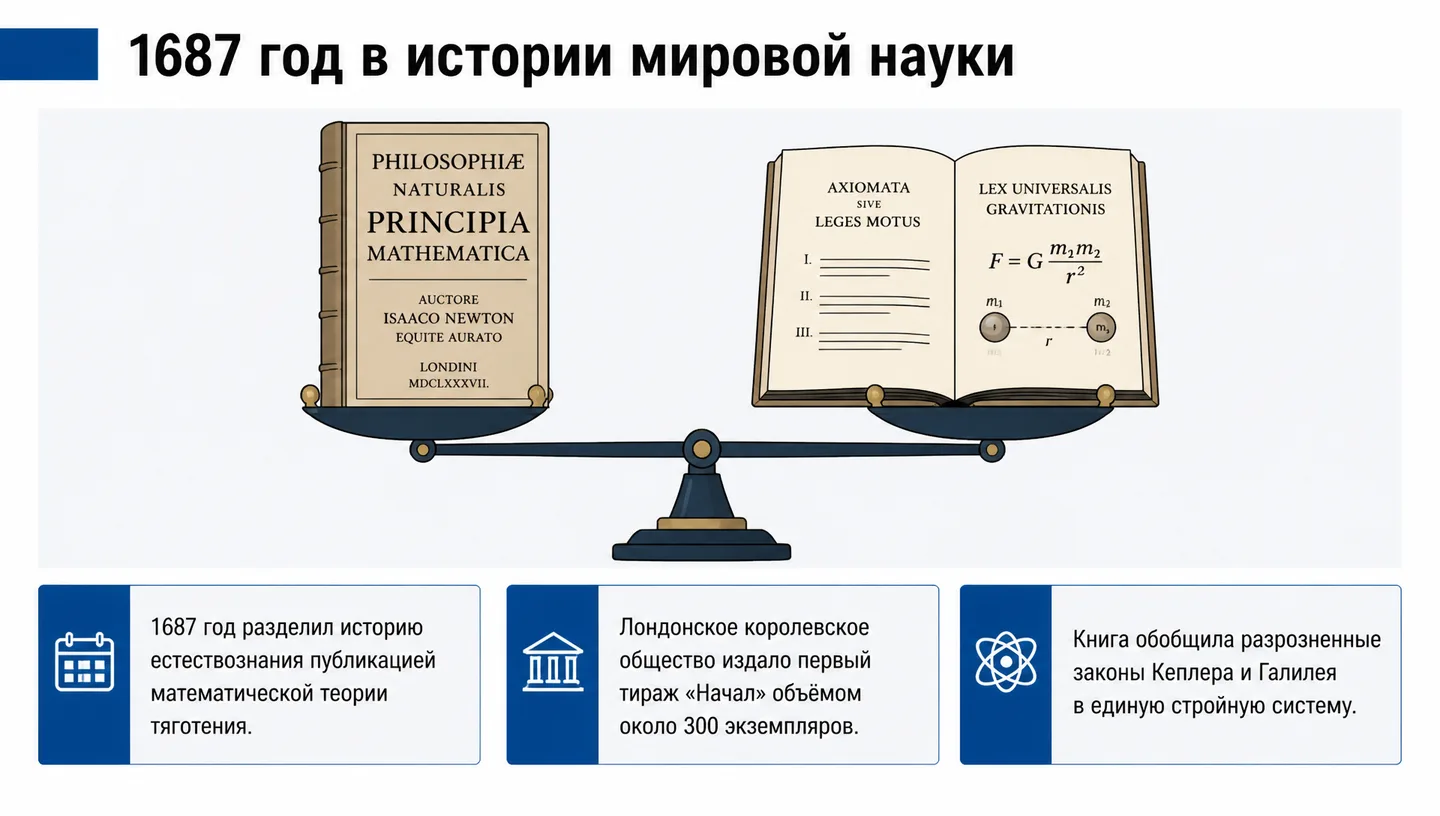 1687 год в истории мировой науки