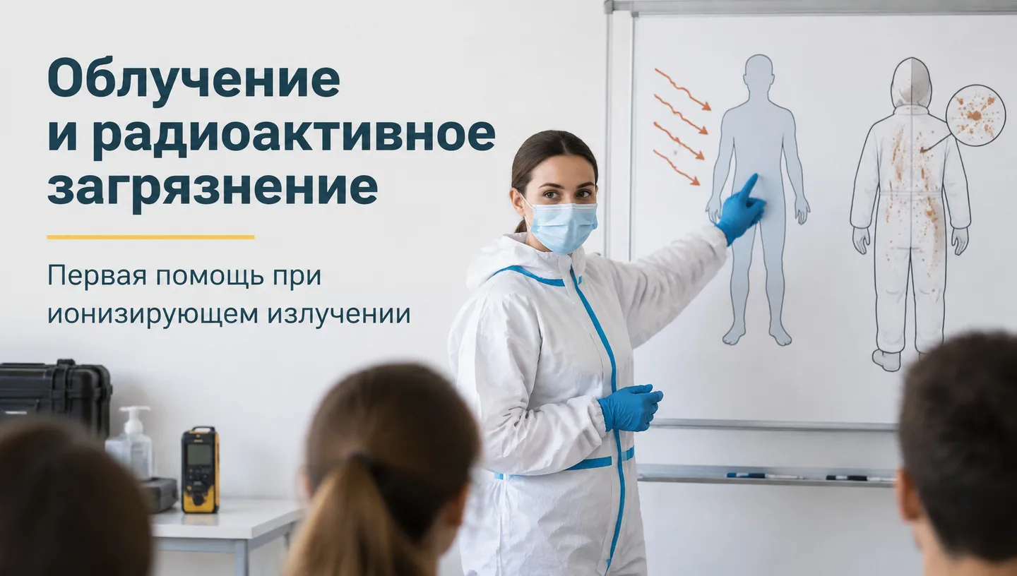 Первый слайд: Облучение и радиоактивное загрязнение