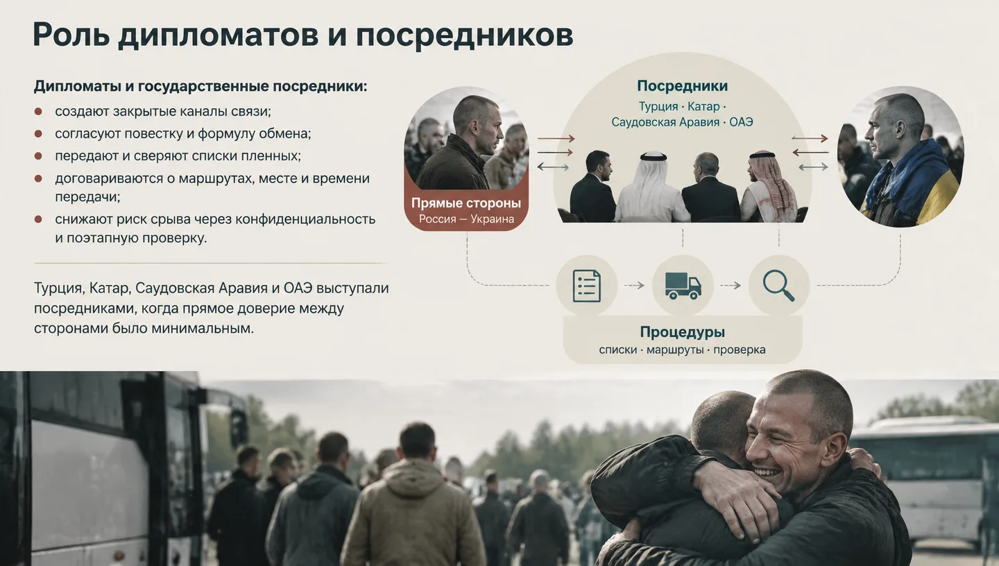 Роль дипломатов и посредников