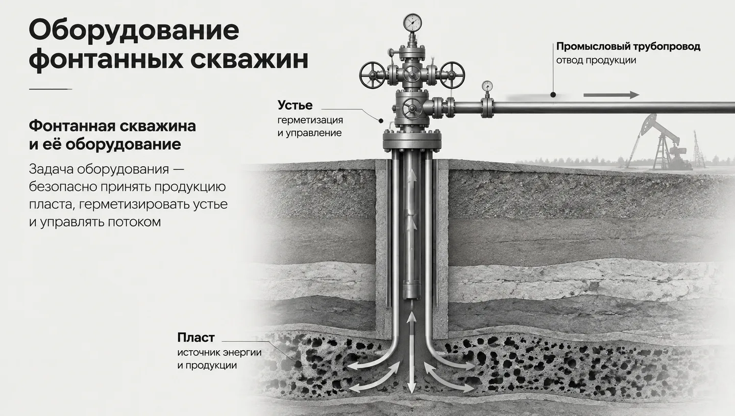 Первый слайд: Оборудование фонтанных скважин