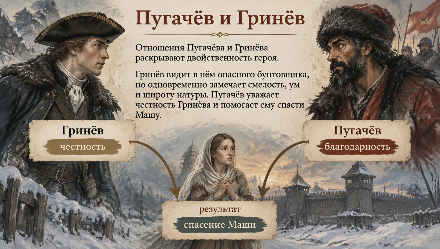 Пугачёв и Гринёв