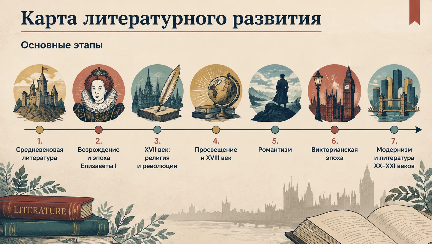 Карта литературного развития