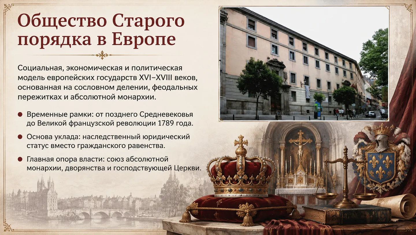 Первый слайд: Общество Старого порядка в Европе