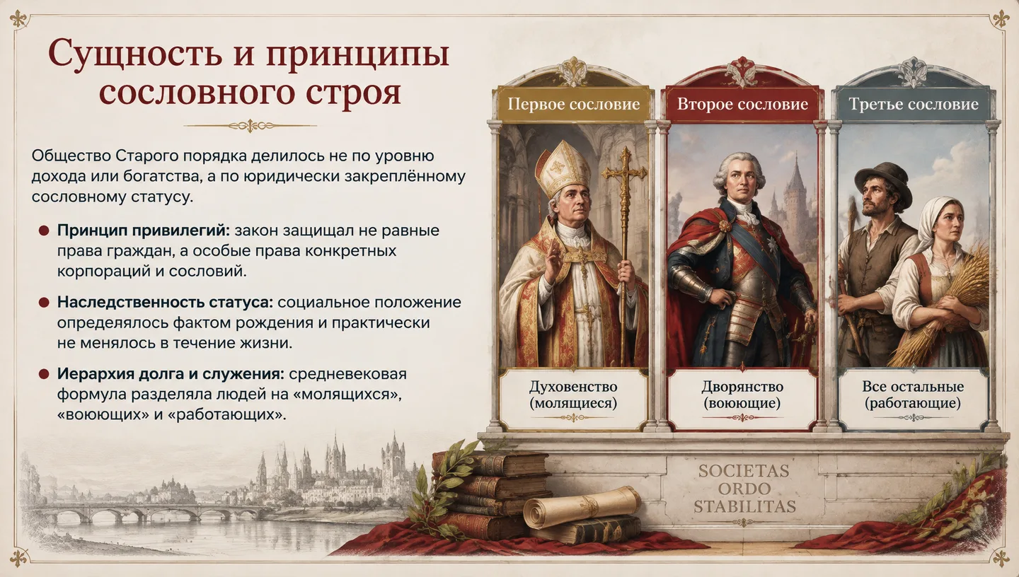 Сущность и принципы сословного строя
