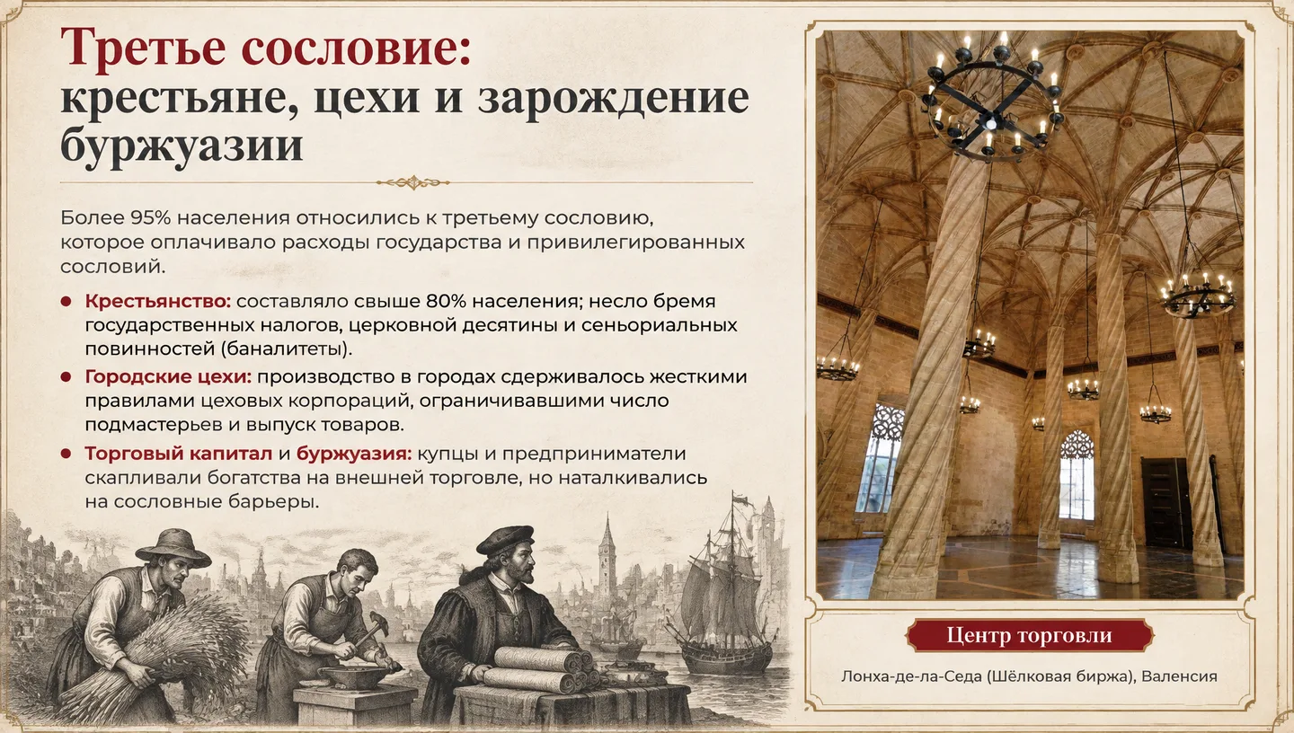 Третье сословие: крестьяне, цехи и зарождение буржуазии