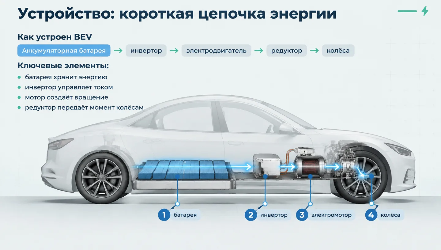 Устройство: короткая цепочка энергии