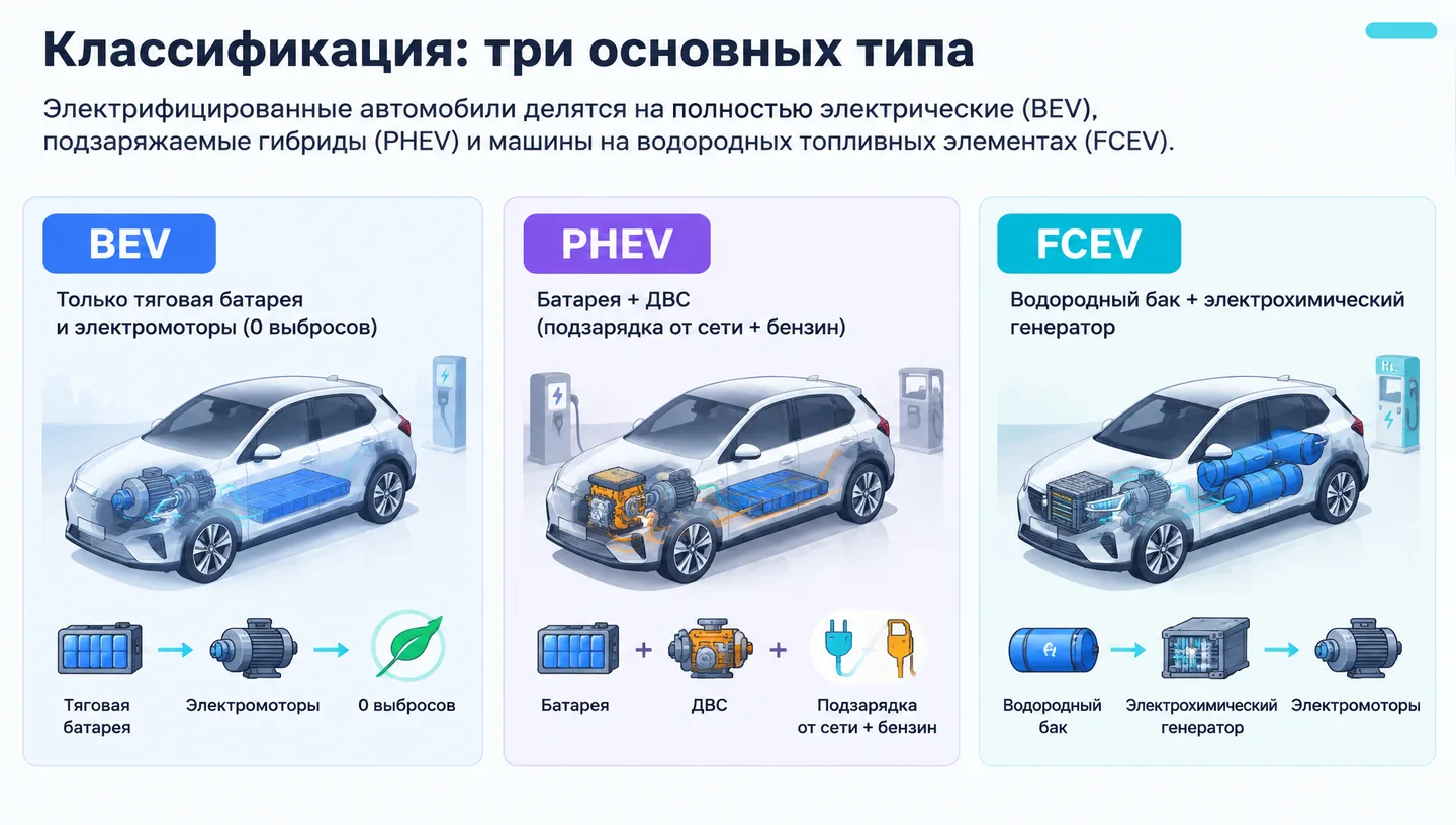 Классификация: три основных типа