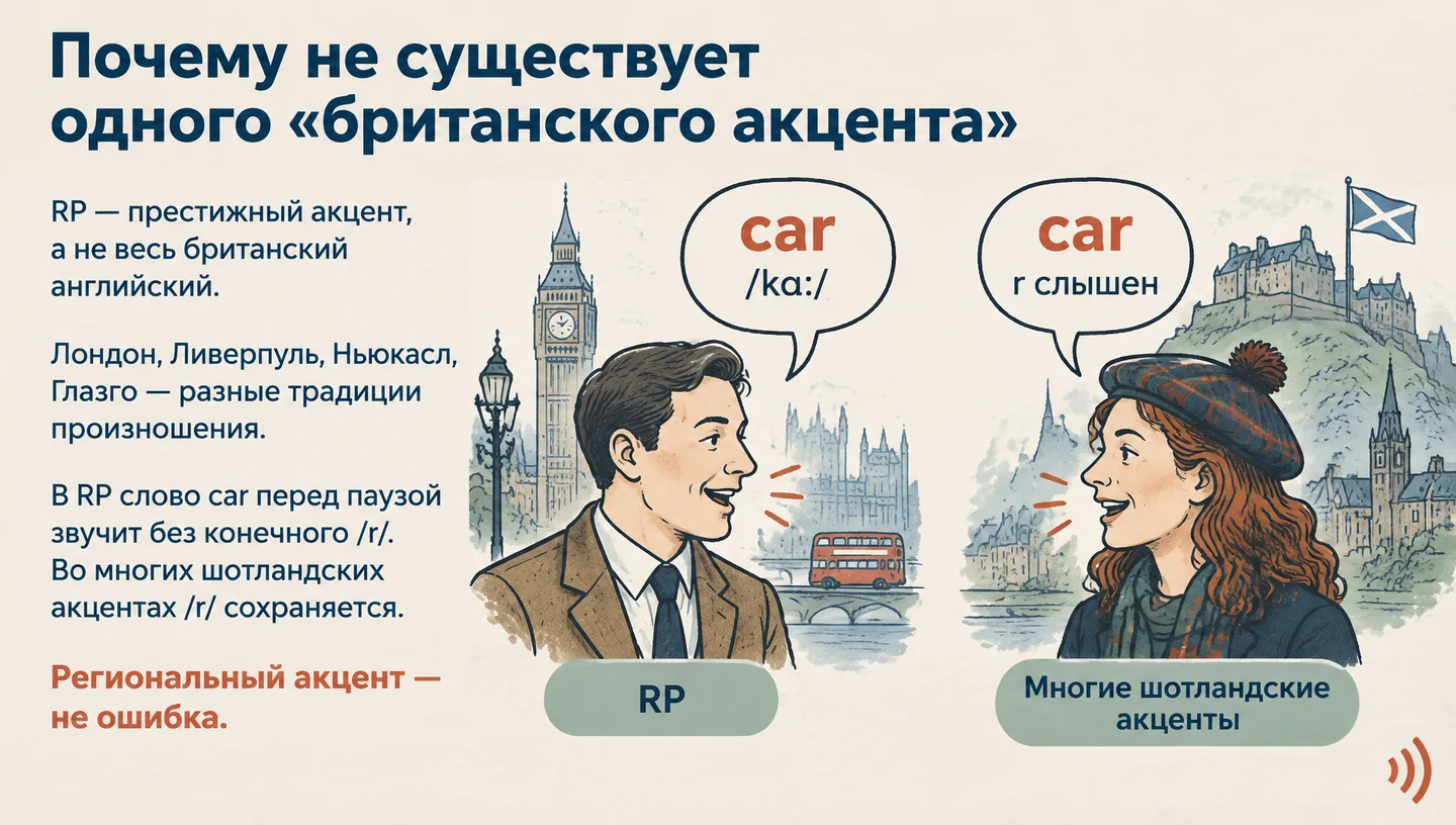 Почему не существует одного «британского акцента»