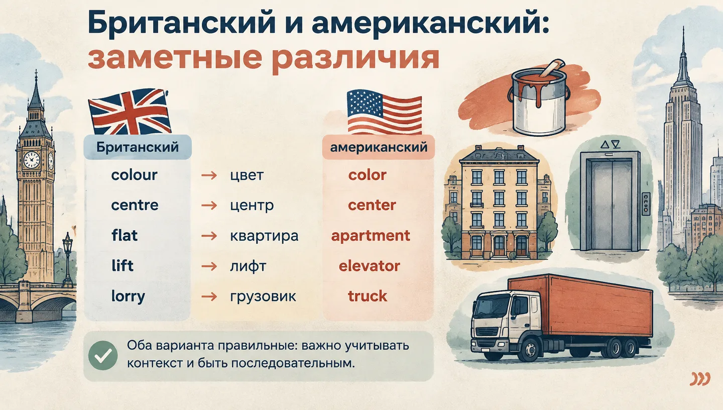 Британский и американский: заметные различия