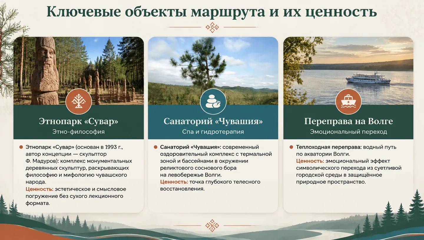 Ключевые объекты маршрута и их ценность