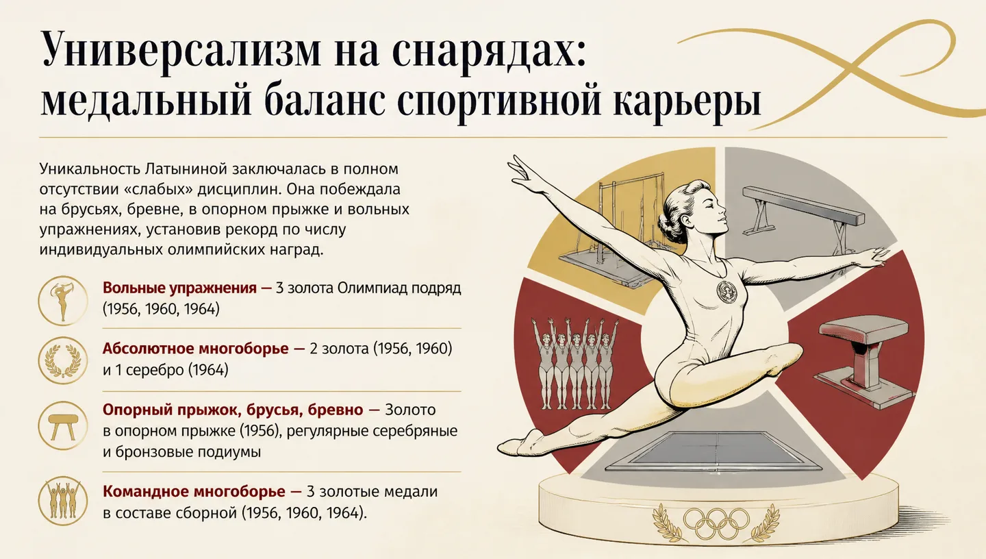 Универсализм на снарядах: медальный баланс спортивной карьеры