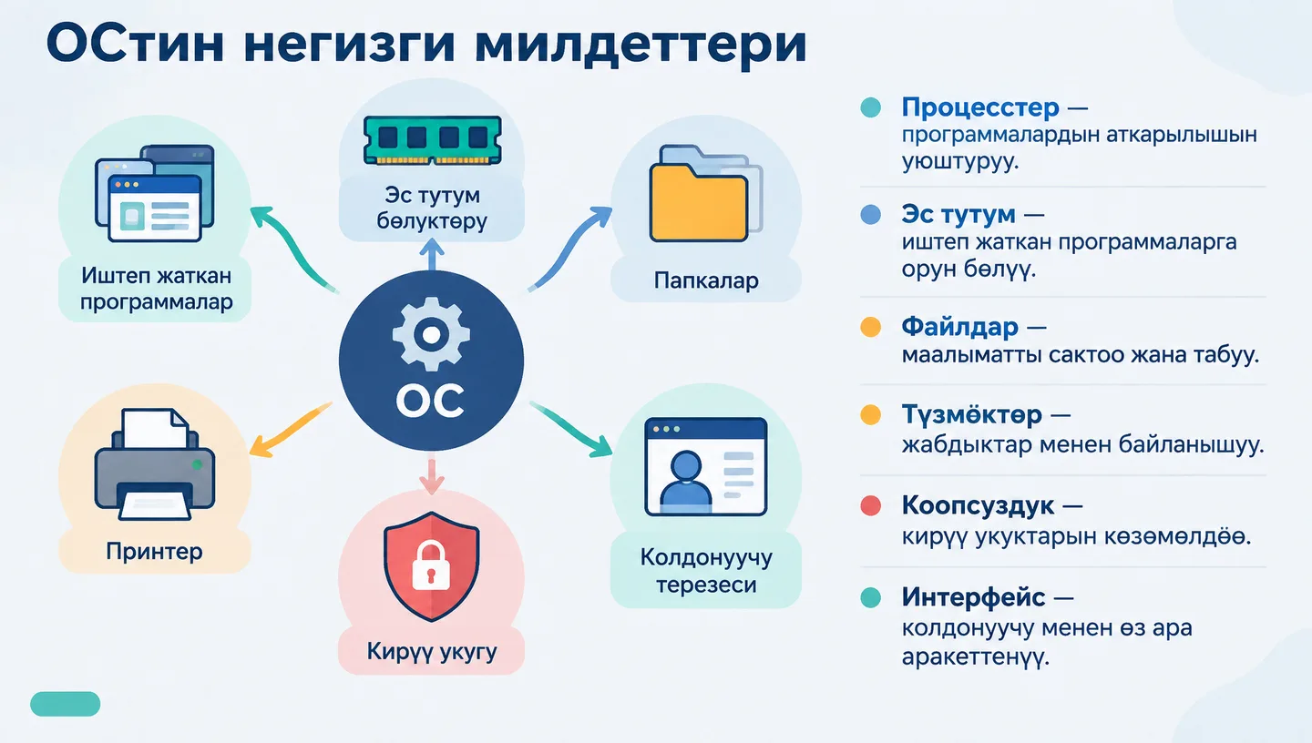 ОСтин негизги милдеттери