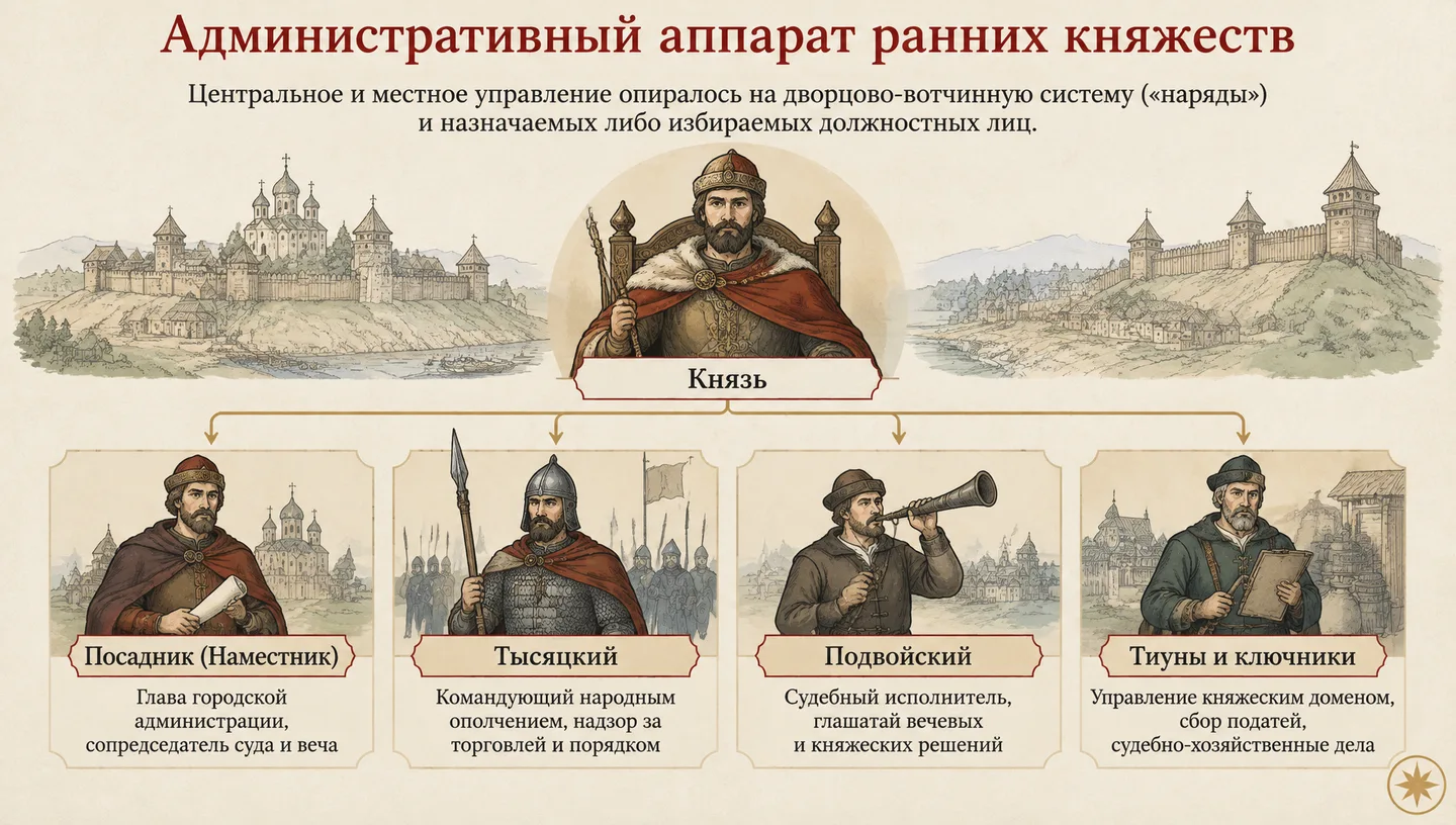 Административный аппарат ранних княжеств