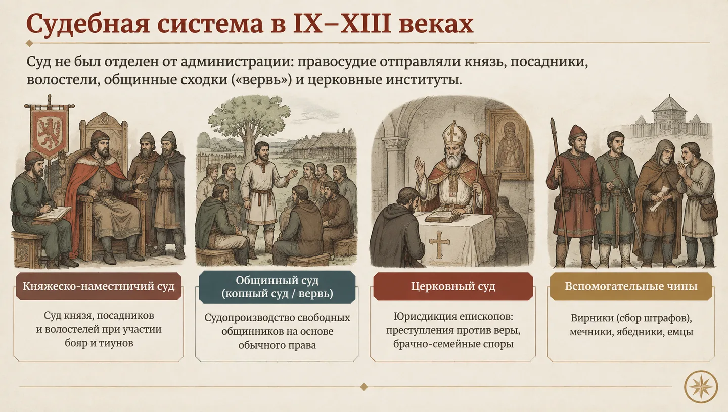 Судебная система в IX–XIII веках