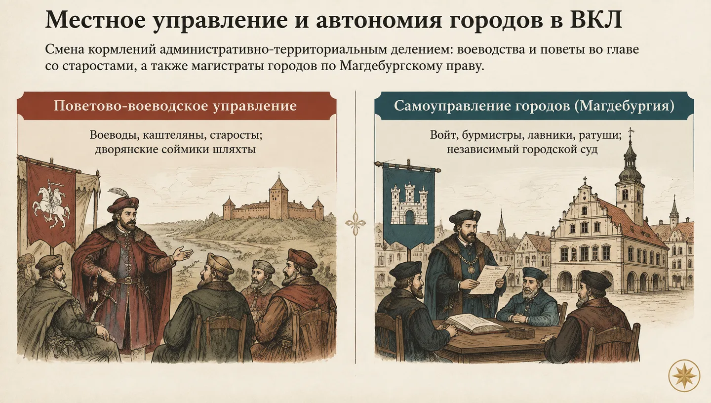 Местное управление и автономия городов в ВКЛ