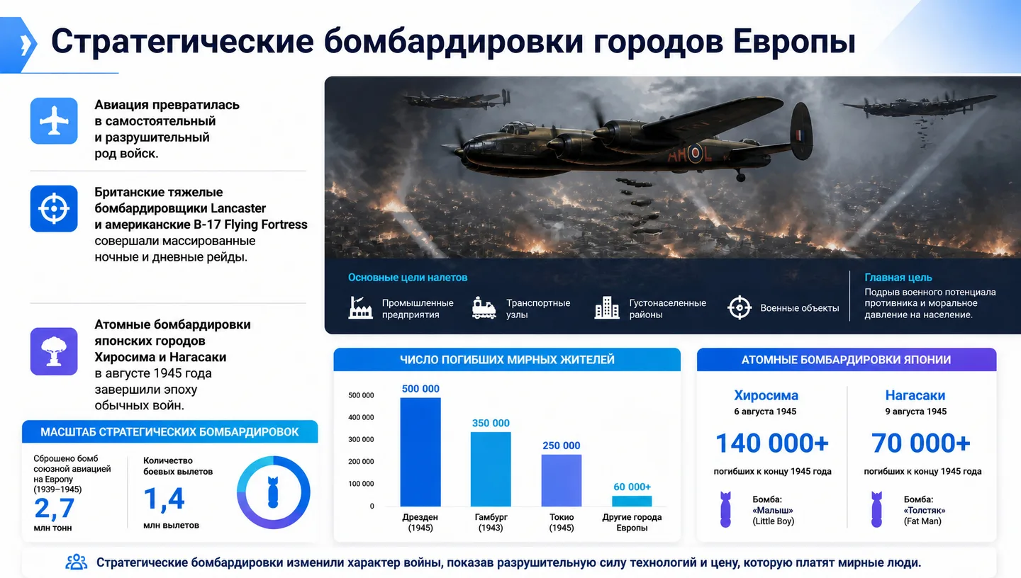 Стратегические бомбардировки городов Европы