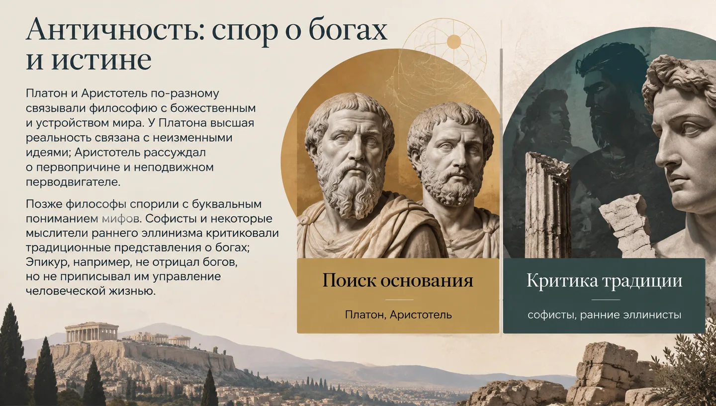 Античность: спор о богах и истине