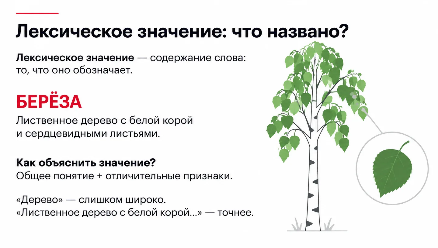 Лексическое значение: что названо?