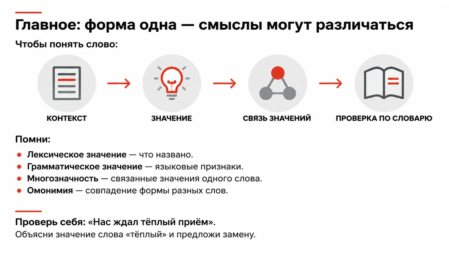 Главное: форма одна — смыслы могут различаться