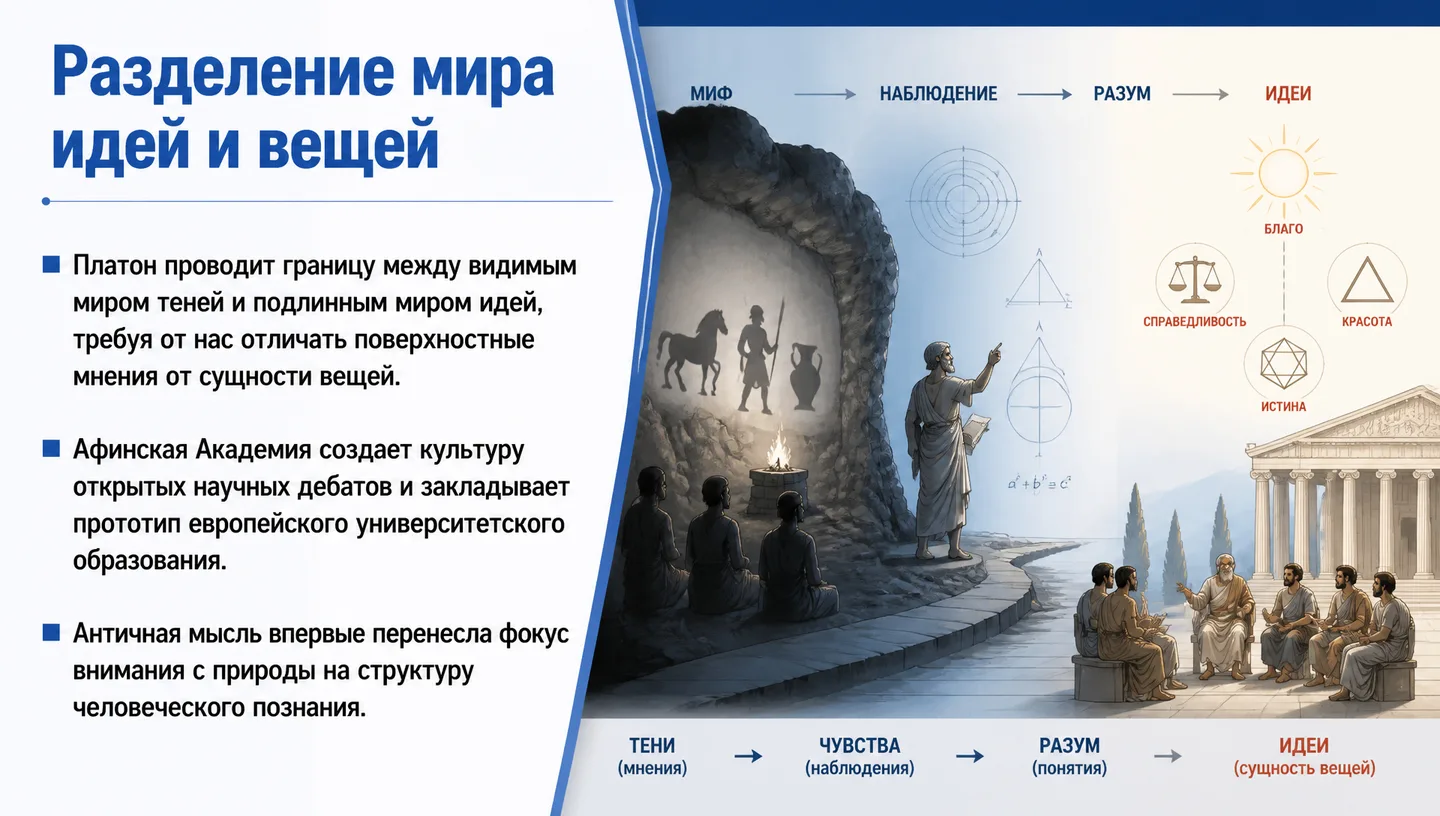 Разделение мира идей и вещей