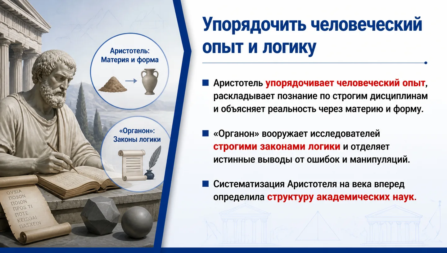 Упорядочить человеческий опыт и логику