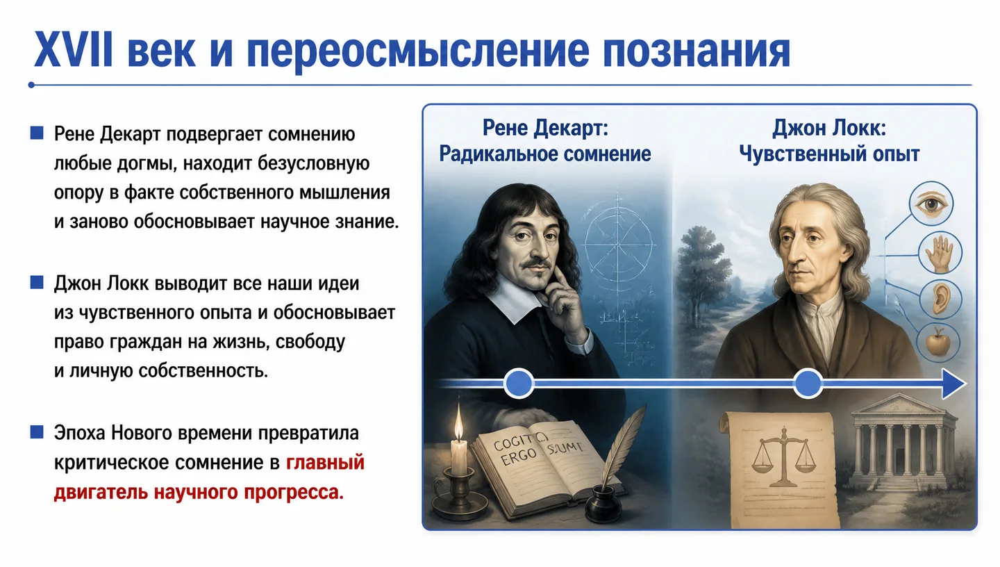 XVII век и переосмысление познания